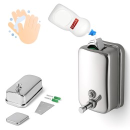 Dispenser de álcool gel-sabonete em Inox 500ml - Construinox